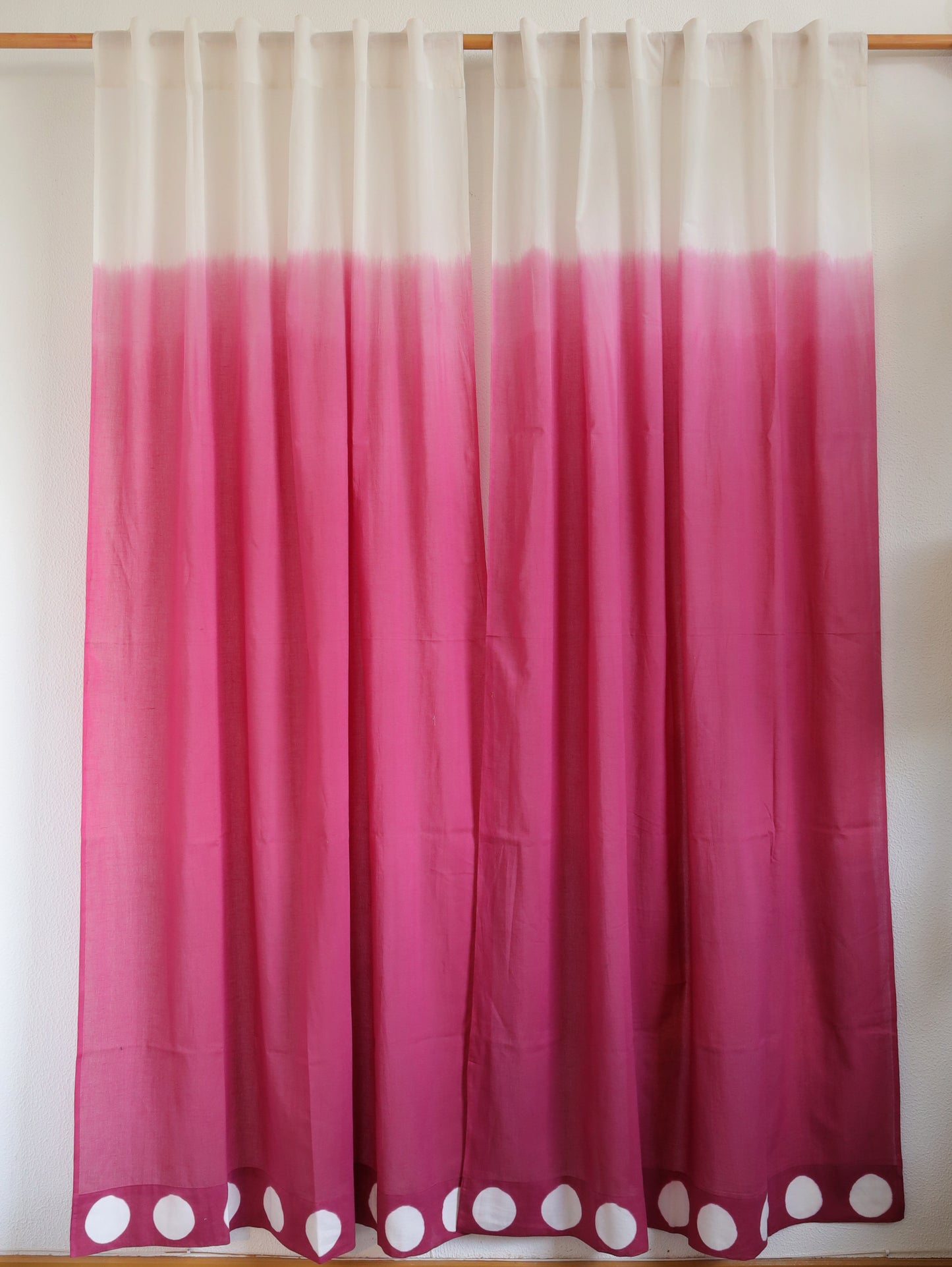 Ombre Orbit Hand Dyed Ombre Cotton Curtains - Set of 2