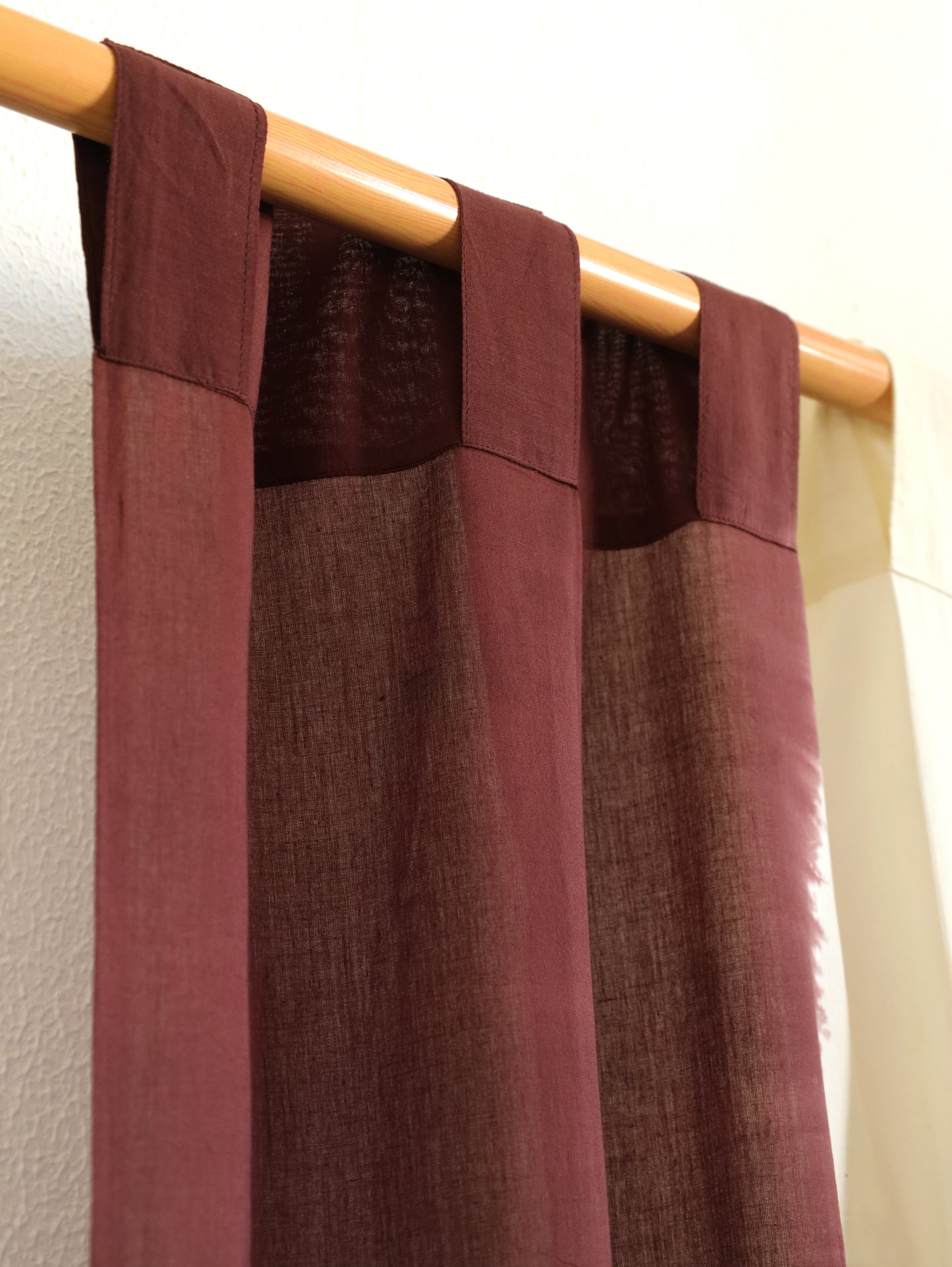 Cocoa Mist Hand Dyed Shibori Cotton Curtains - Set of 2