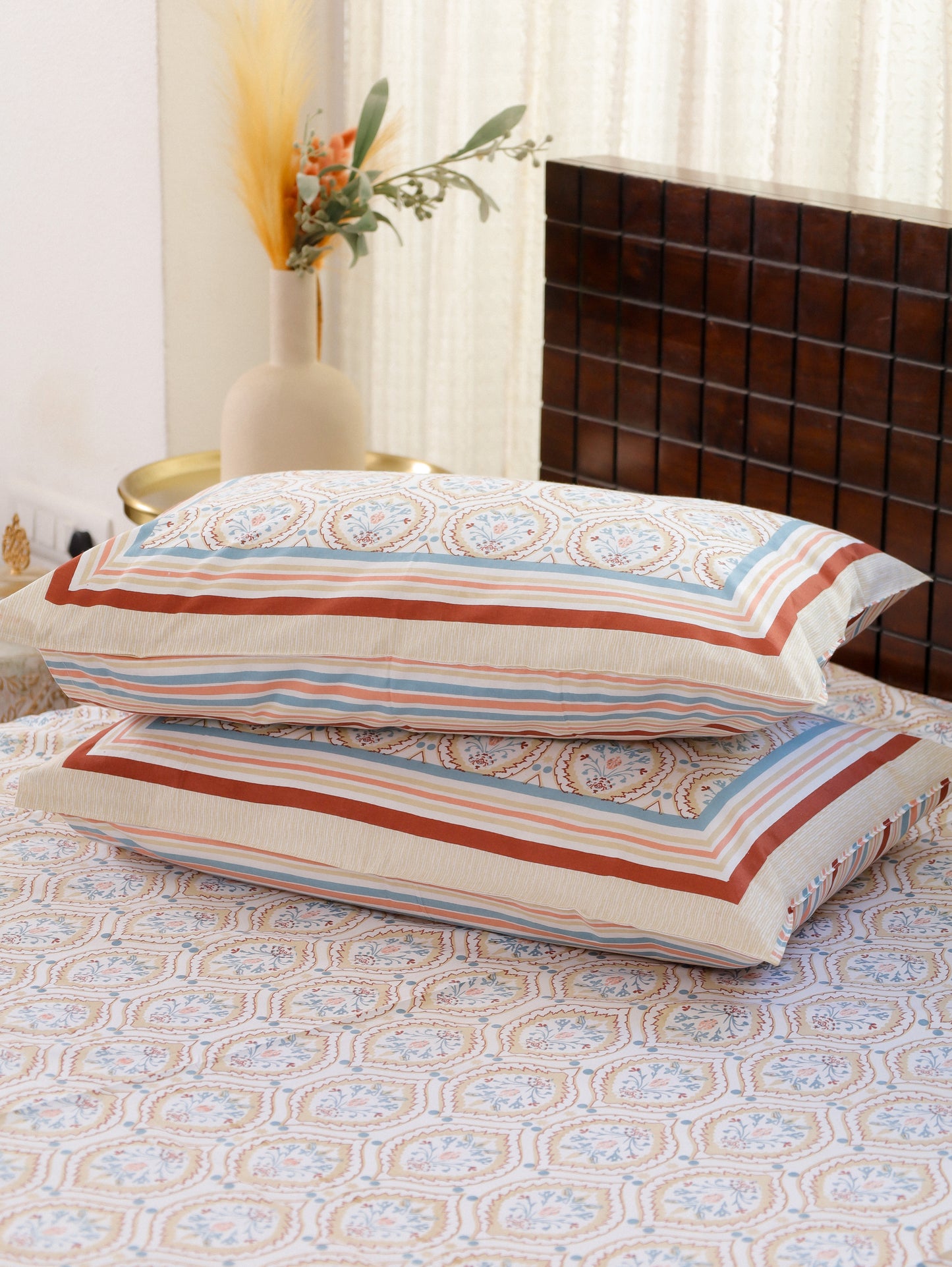 Bhoomi Rang Hand Block Printed Queen Size Bedsheet