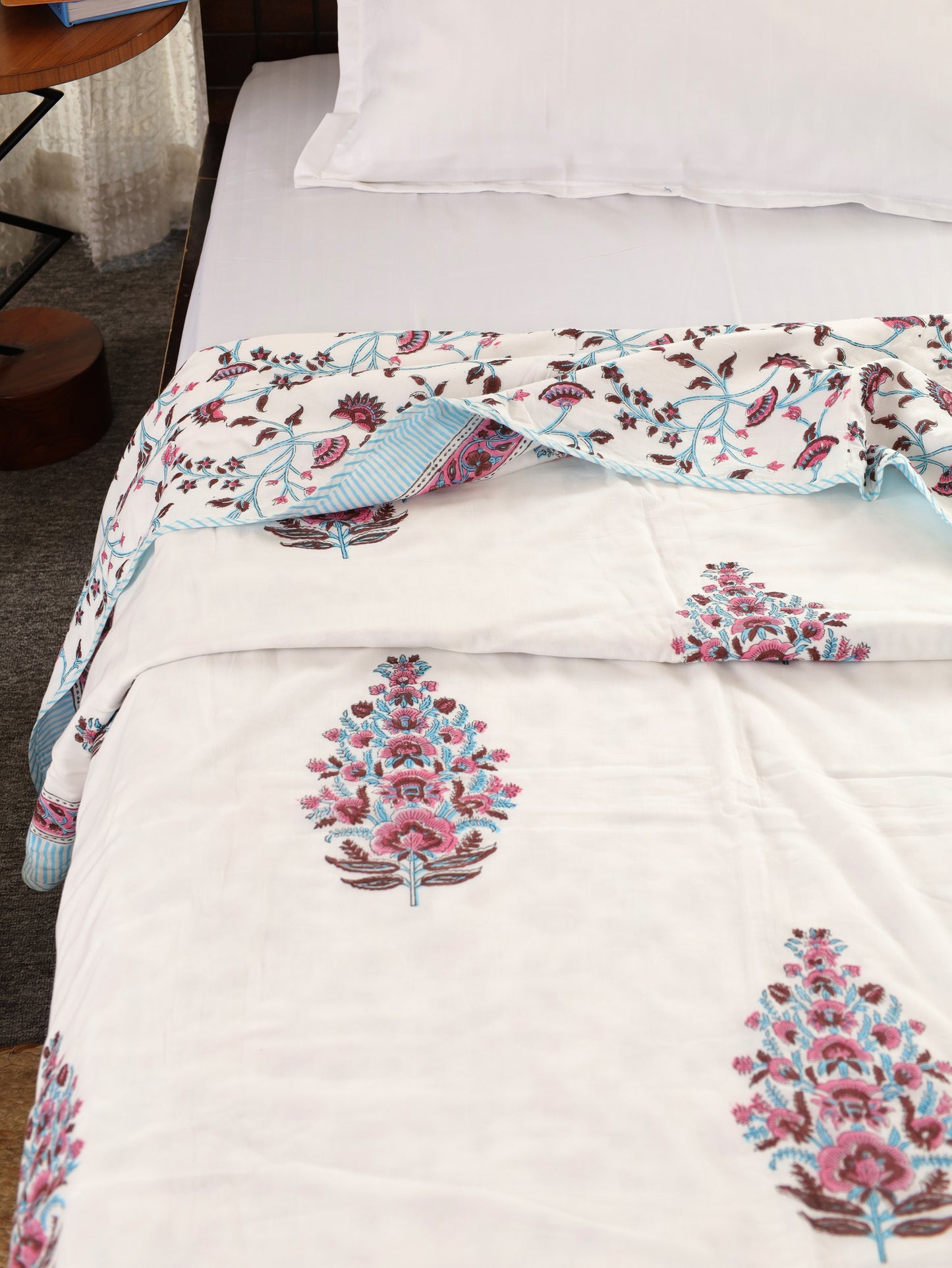 Phool Badal Hand Block Printed Cotton Dohar