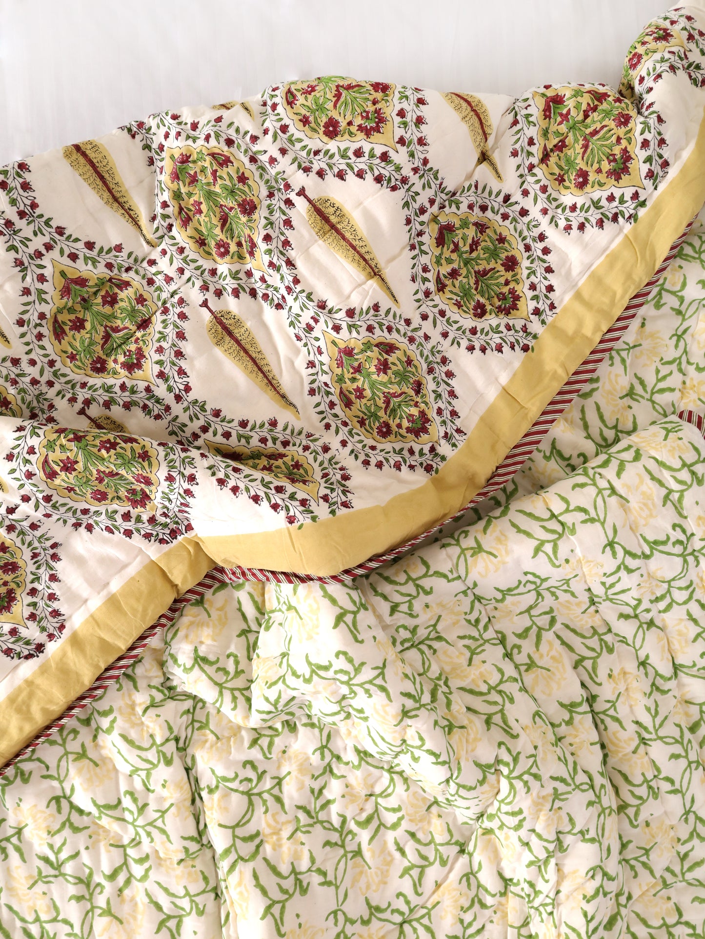 Golden Grove – Hand Block Printed Cotton Quil