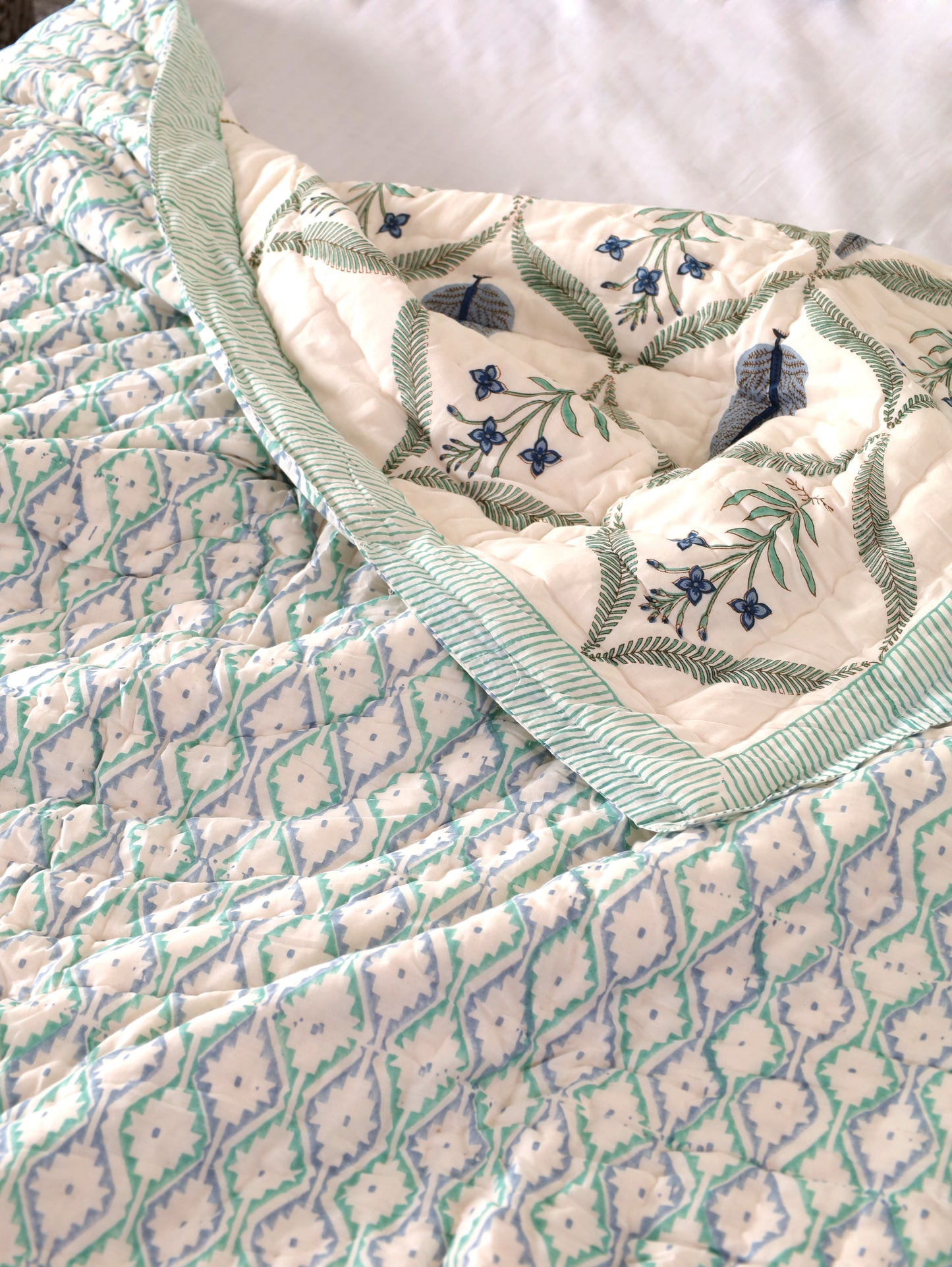 Wild Indigo – Hand Block Printed Cotton Quilt