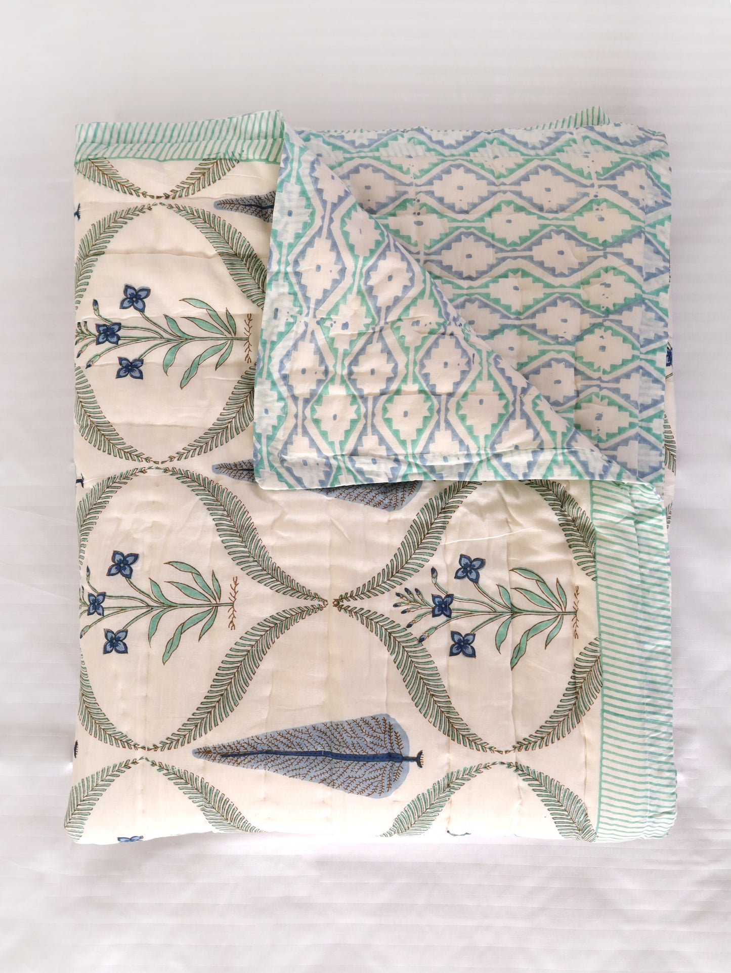 Wild Indigo – Hand Block Printed Cotton Quilt