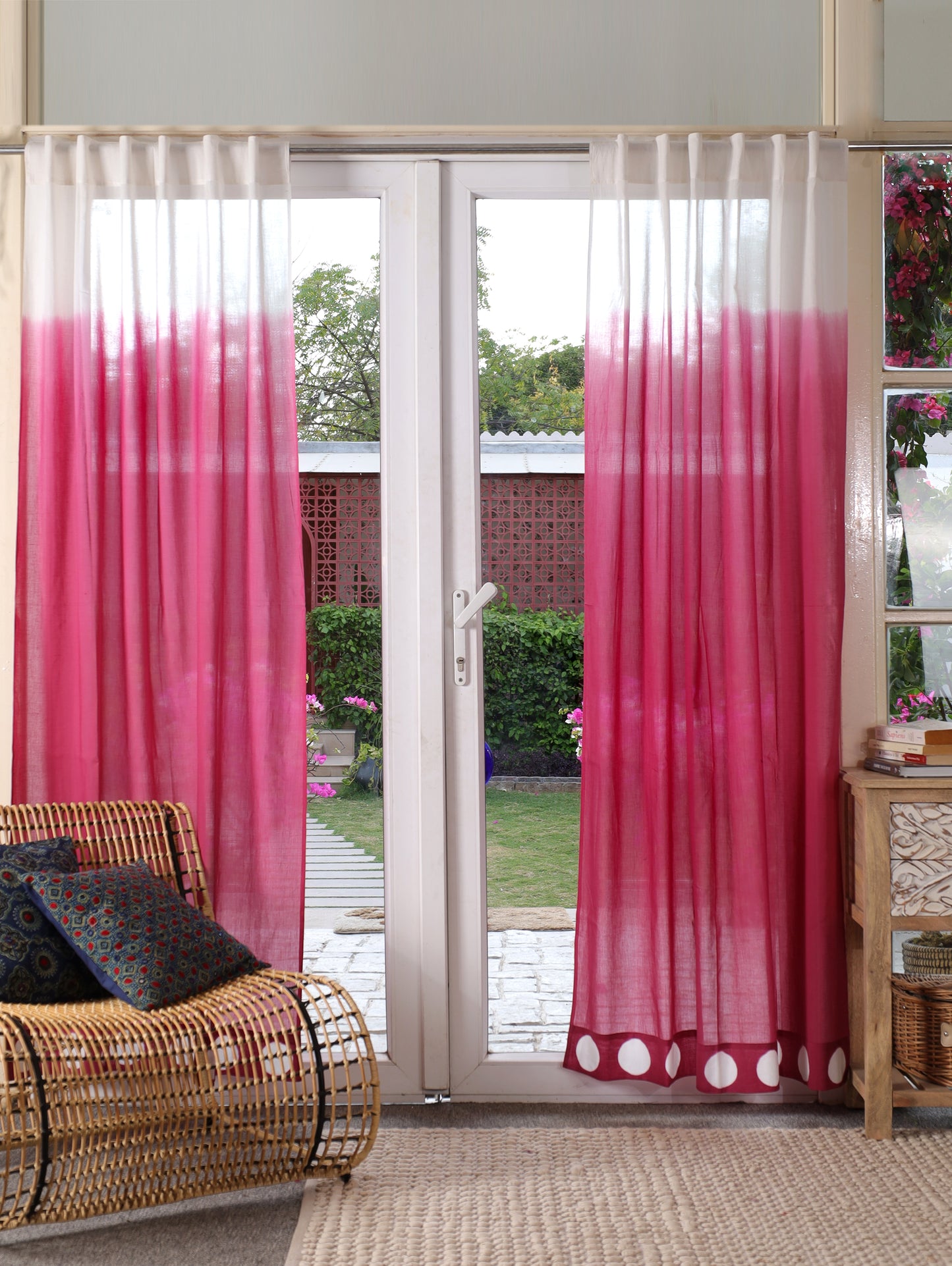Ombre Orbit Hand Dyed Ombre Cotton Curtains - Set of 2