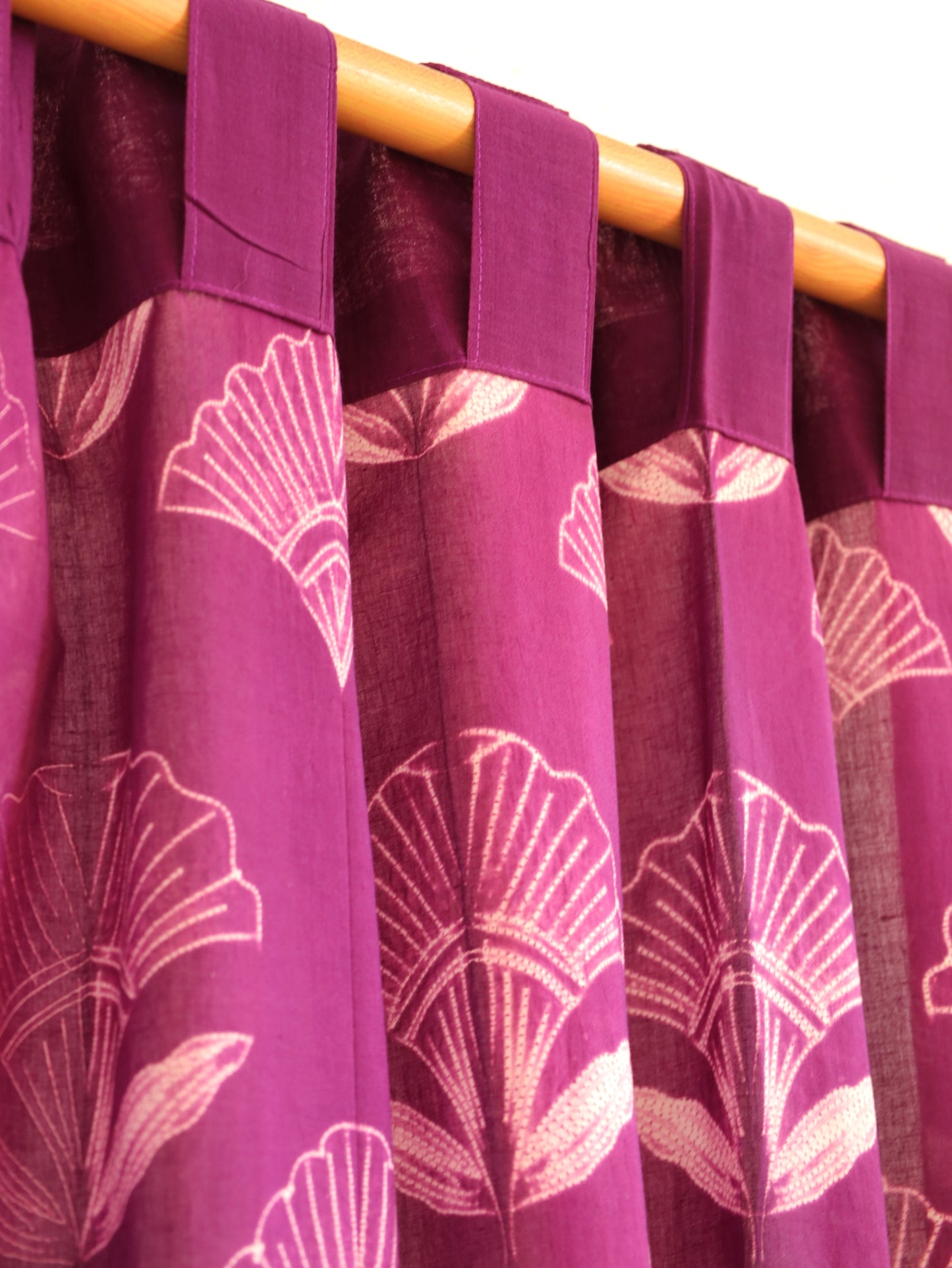 Jamuni Butta Hand Dyed Shibori Cotton Curtains - Set of 2