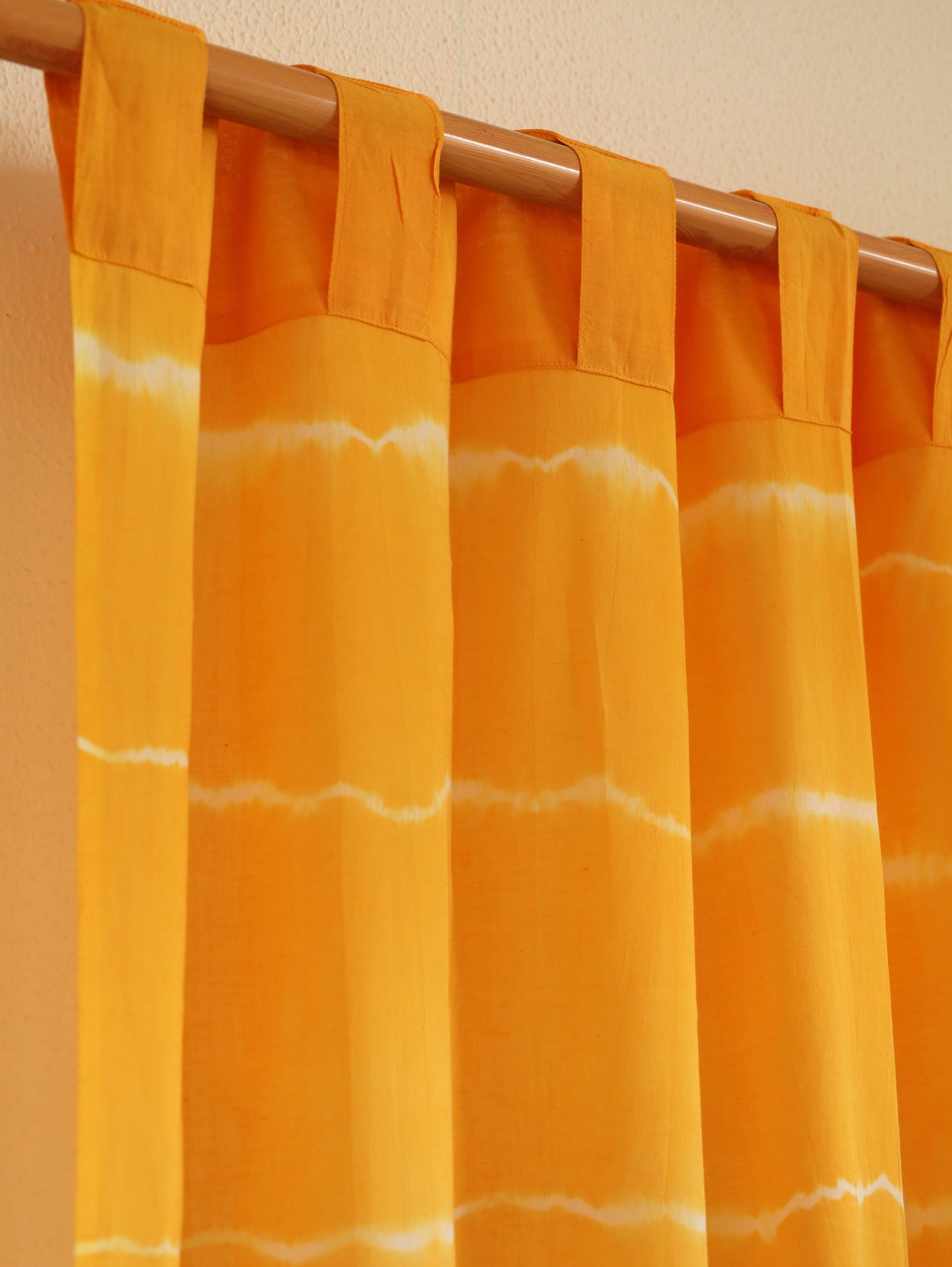 Sunwash Hand Dyed Shibori Cotton Curtains - Set of 2