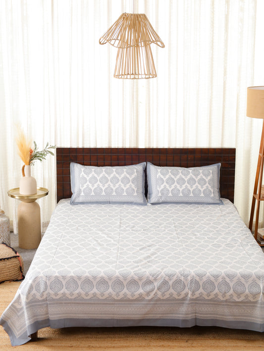 Dhoop Chaav Hand Block Printed King Size Bedsheet