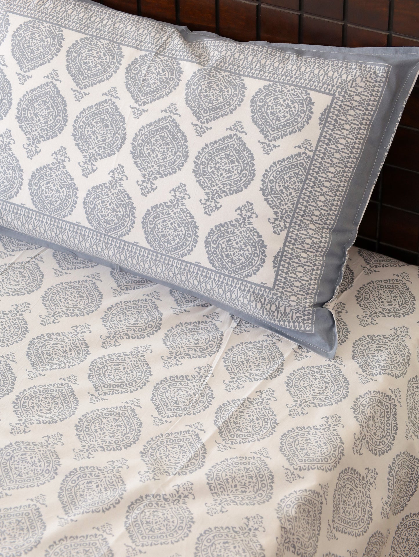 Dhoop Chaav Hand Block Printed King Size Bedsheet