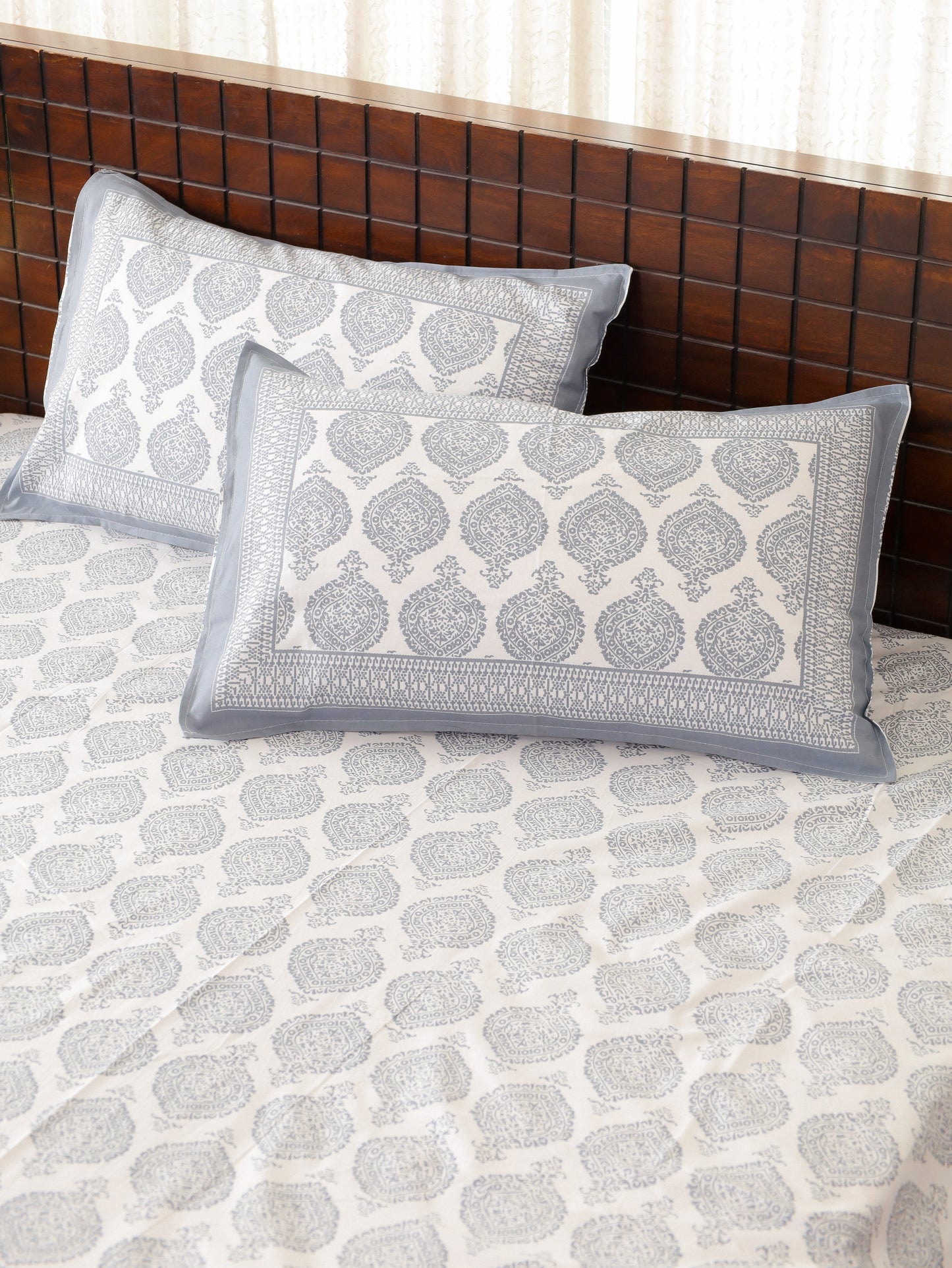 Dhoop Chaav Hand Block Printed King Size Bedsheet