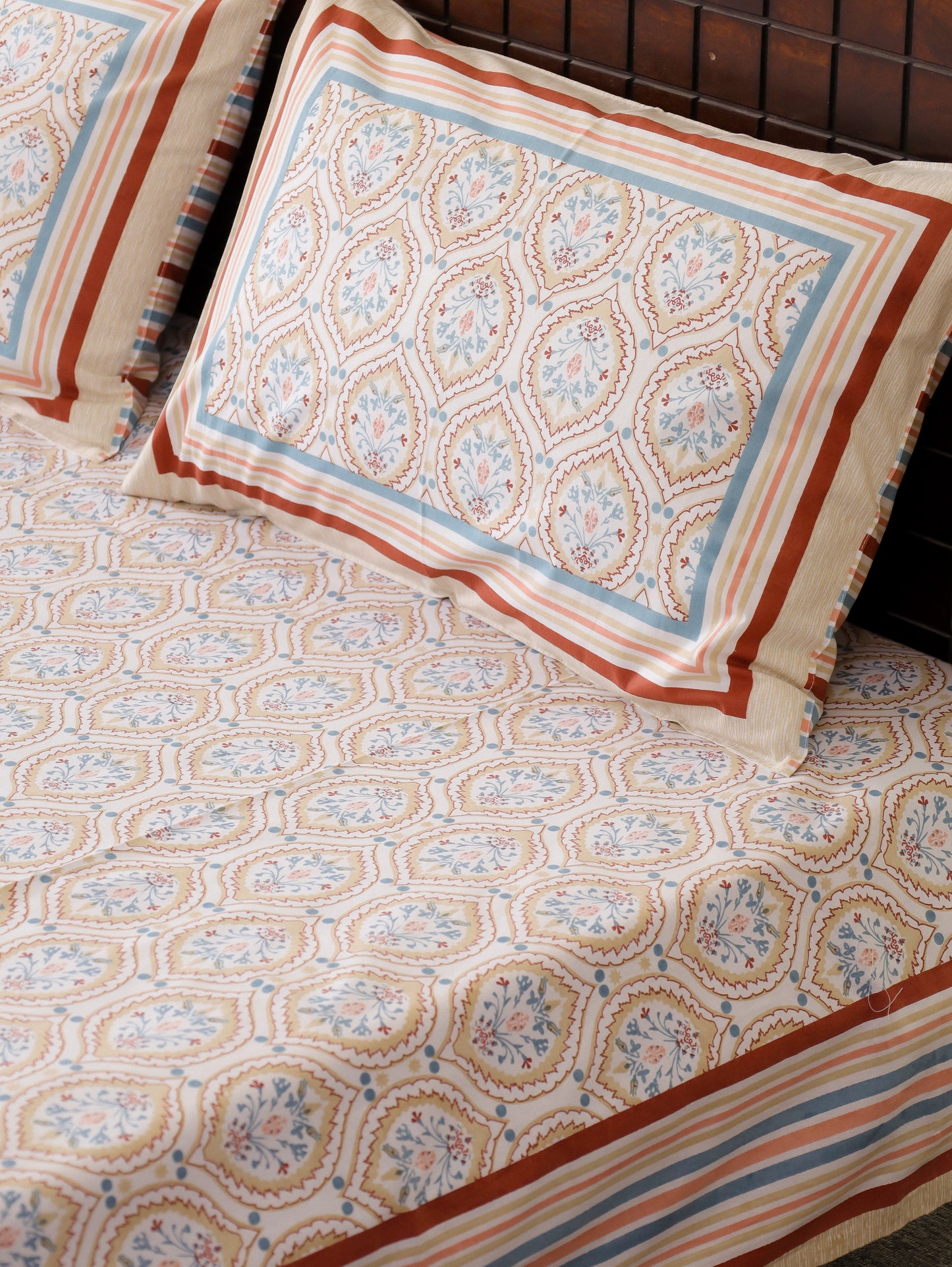 Bhoomi Rang Hand Block Printed Queen Size Bedsheet