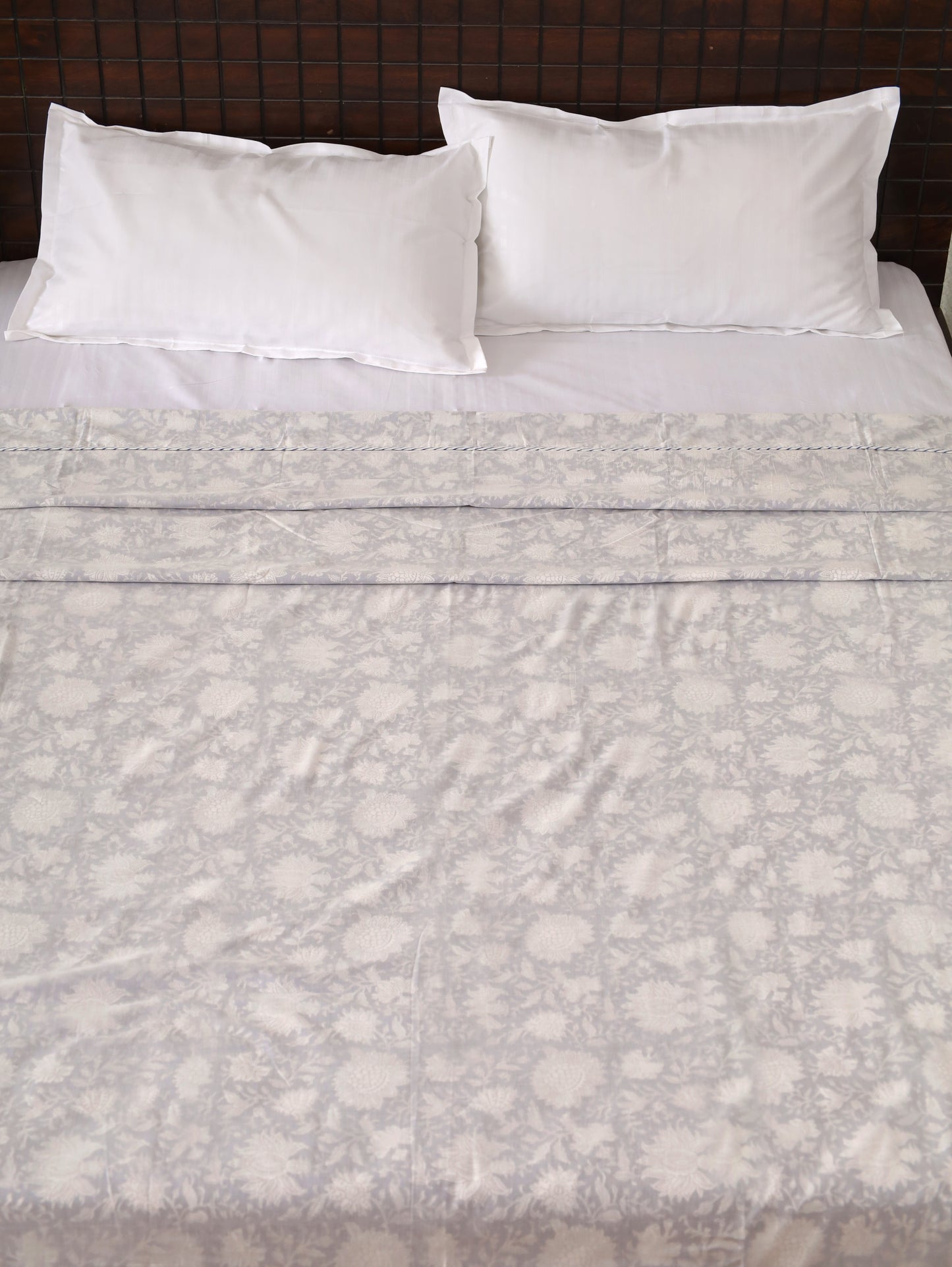 Indigo Garden Hand Block Printed Cotton Dohar