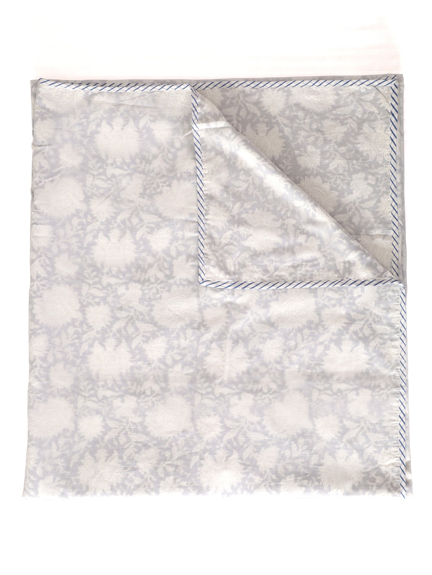 Indigo Garden Hand Block Printed Cotton Dohar