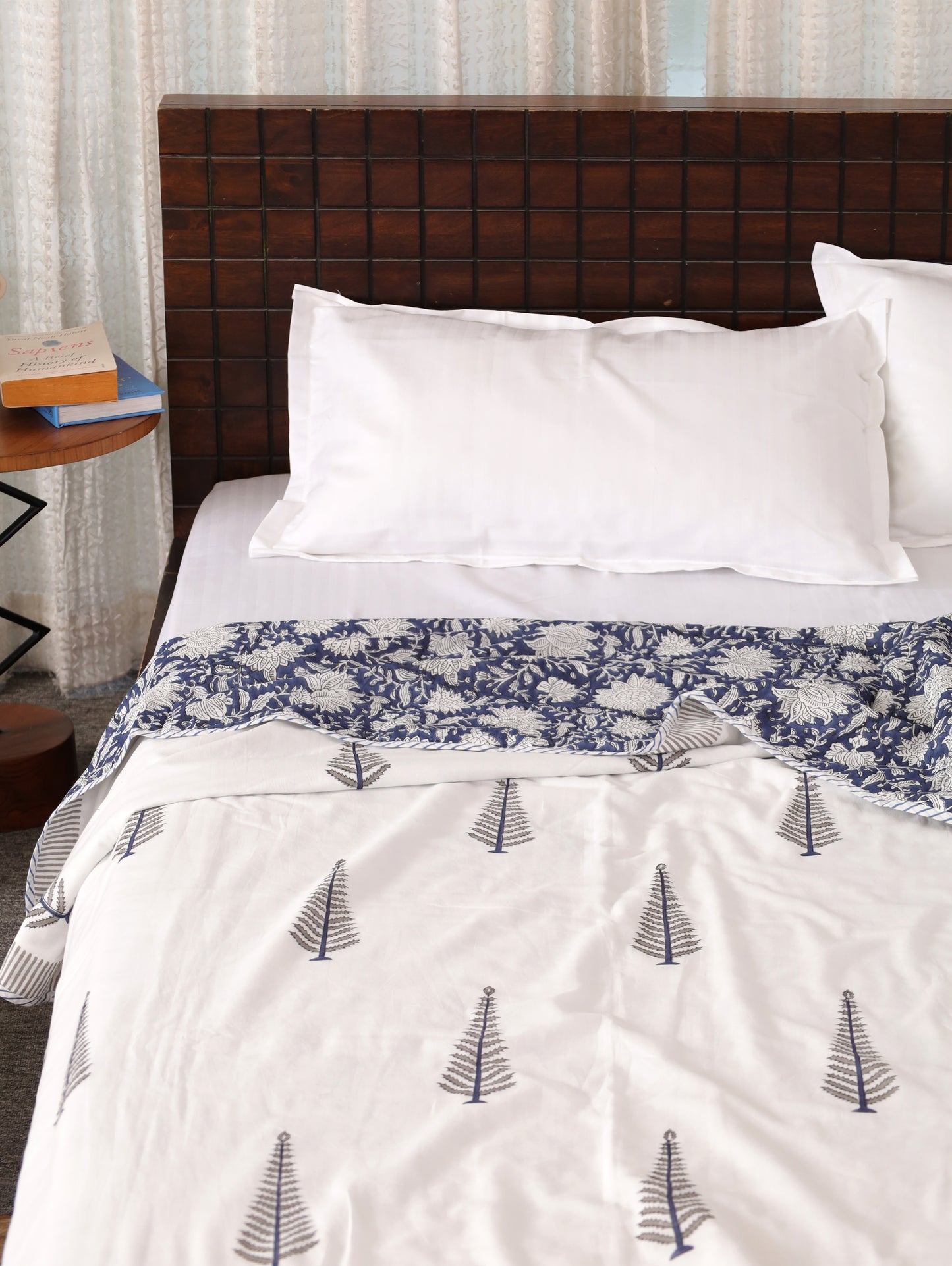 Neel Chaadar Hand Block Printed Cotton Dohar