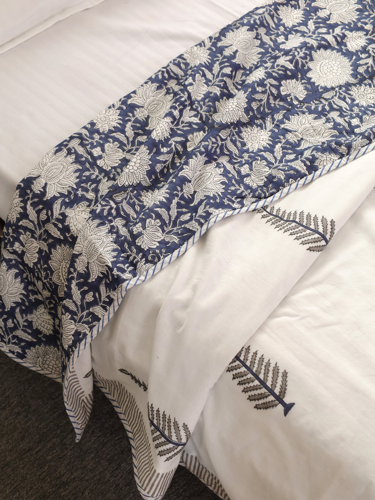 Neel Chaadar Hand Block Printed Cotton Dohar