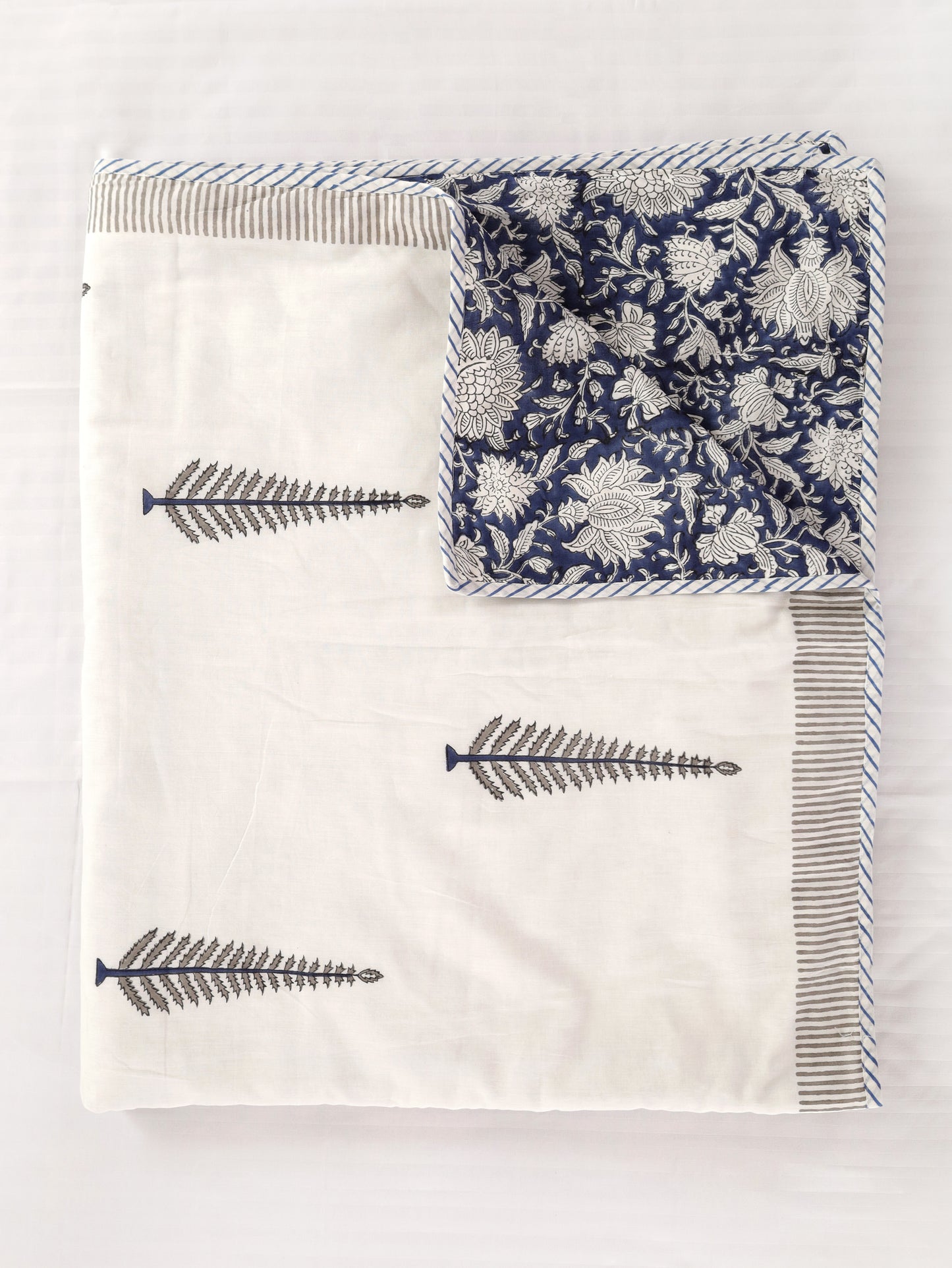 Neel Chaadar Hand Block Printed Cotton Dohar