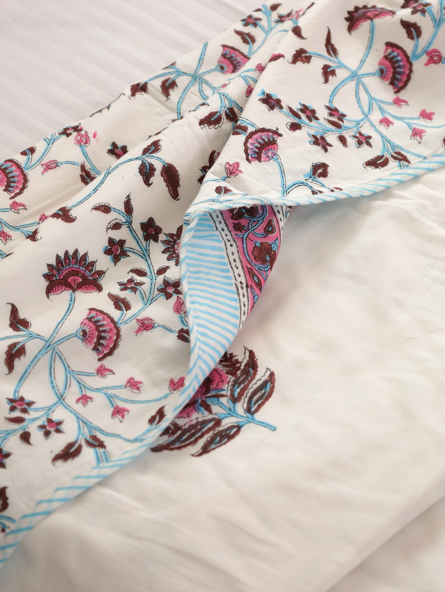 Phool Badal Hand Block Printed Cotton Dohar